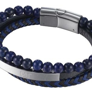 Pulsera De Hombre Cat J014b28162 Plateado-azul