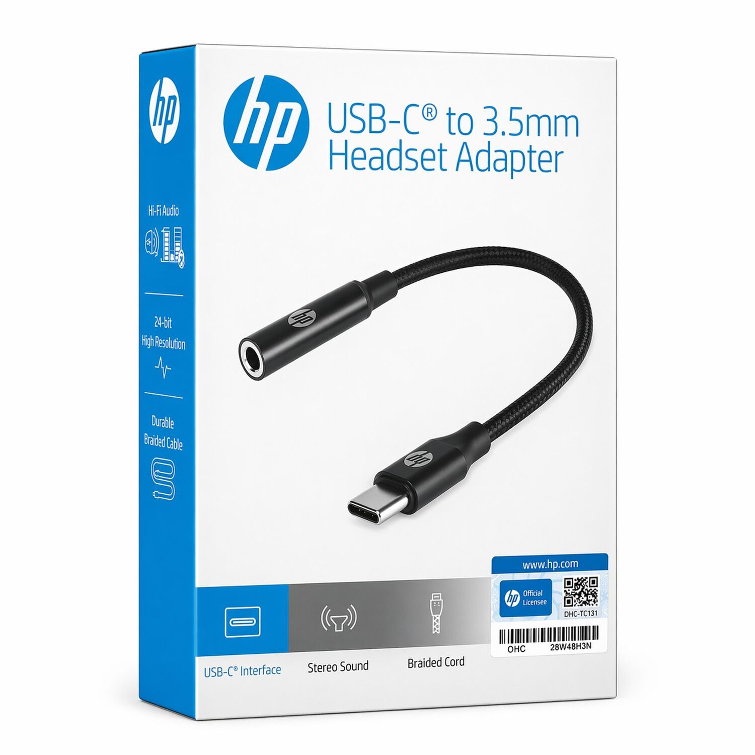 Adaptador Para Audio Usb-c A Jack 3.5mm Hp Hifi Dhc-tc131 image number 0.0