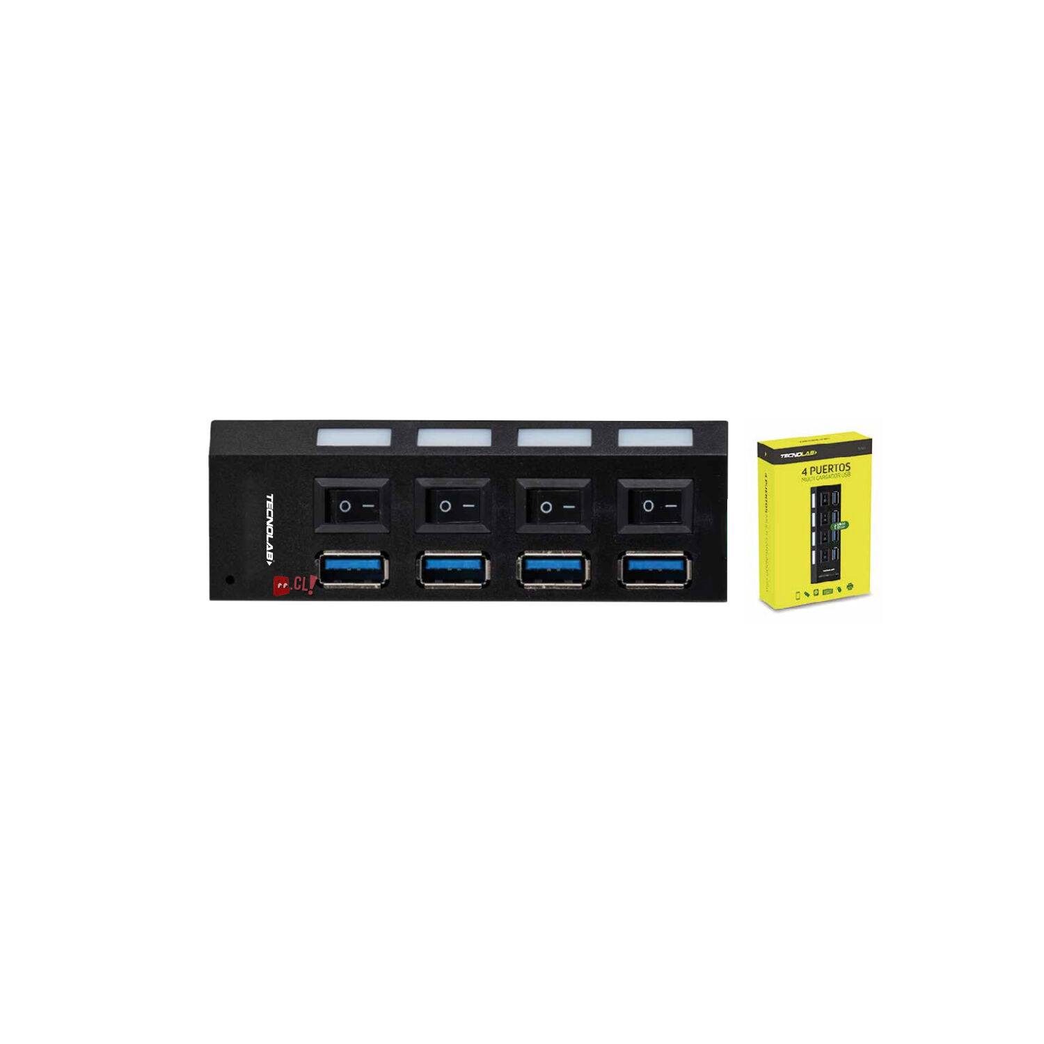 Hub Usb 4 Puertos 3.0 Interruptor Encendido - Ps image number 1.0