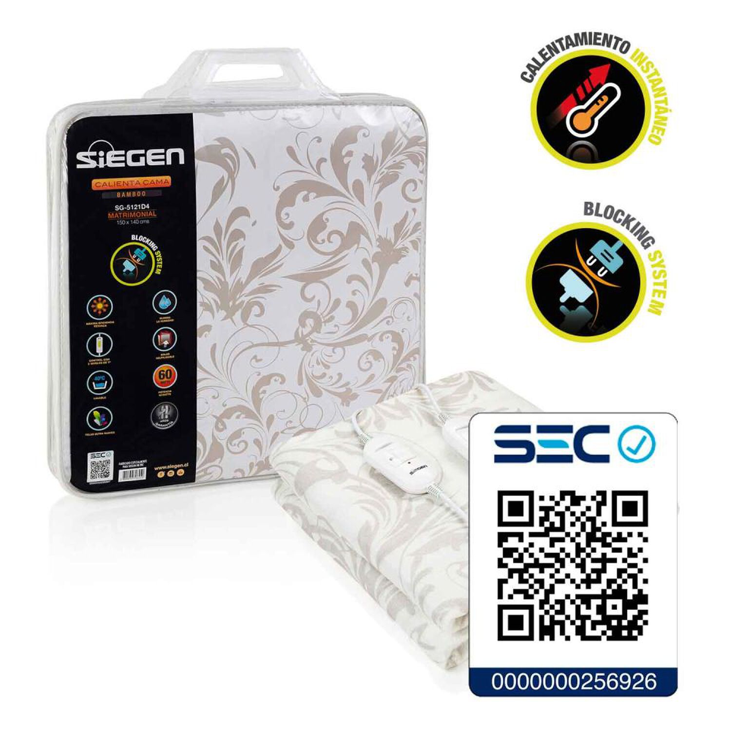 Calienta Cama Siegen SG-5121D4 / 2 Plazas image number 8.0