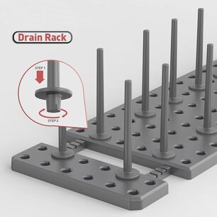 Estante Ajustable Drenaje Cocina Organizador Caj&oacute;n Gris