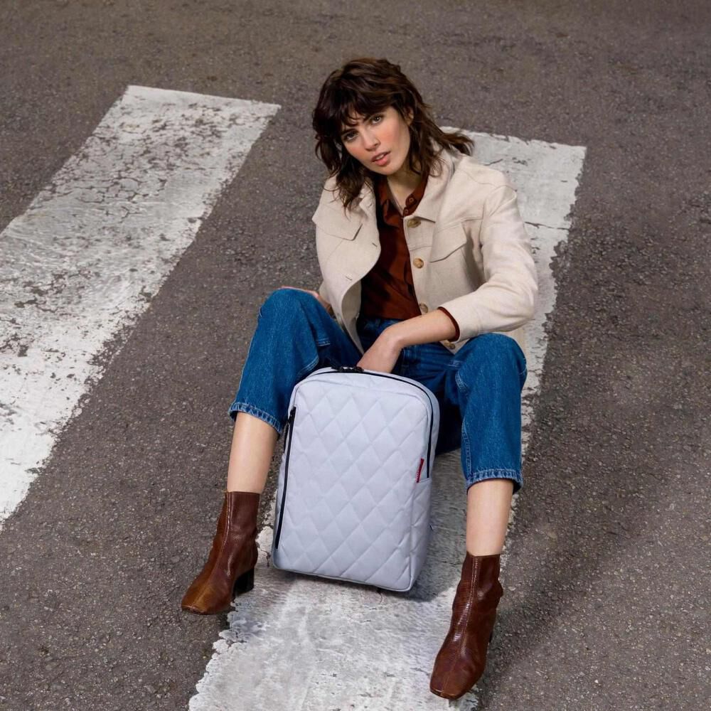 Mochila Classic M Rhombus - Light Grey image number 5.0