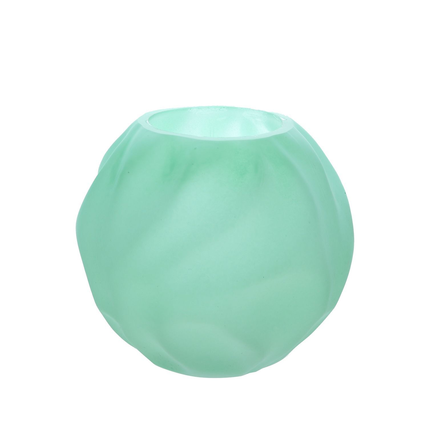 Florero Pecera De Vidrio Verde Menta 15 Cm image number 0.0