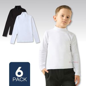 Pack 6 Camiseta Beatle Algodón Manga Larga Primera Capa Niño