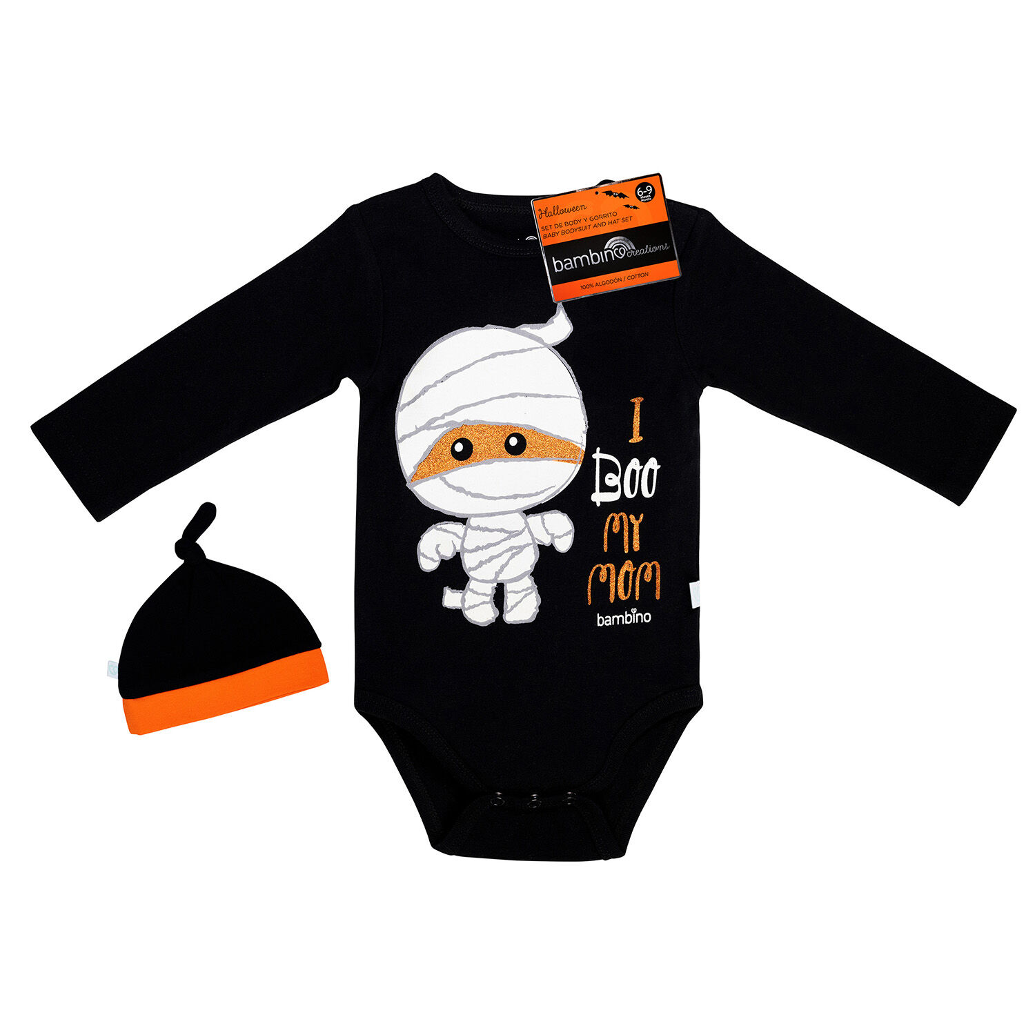 Body Y Gorrito Halloween Momia Ni&ntilde;o 6-9 Meses image number 0.0