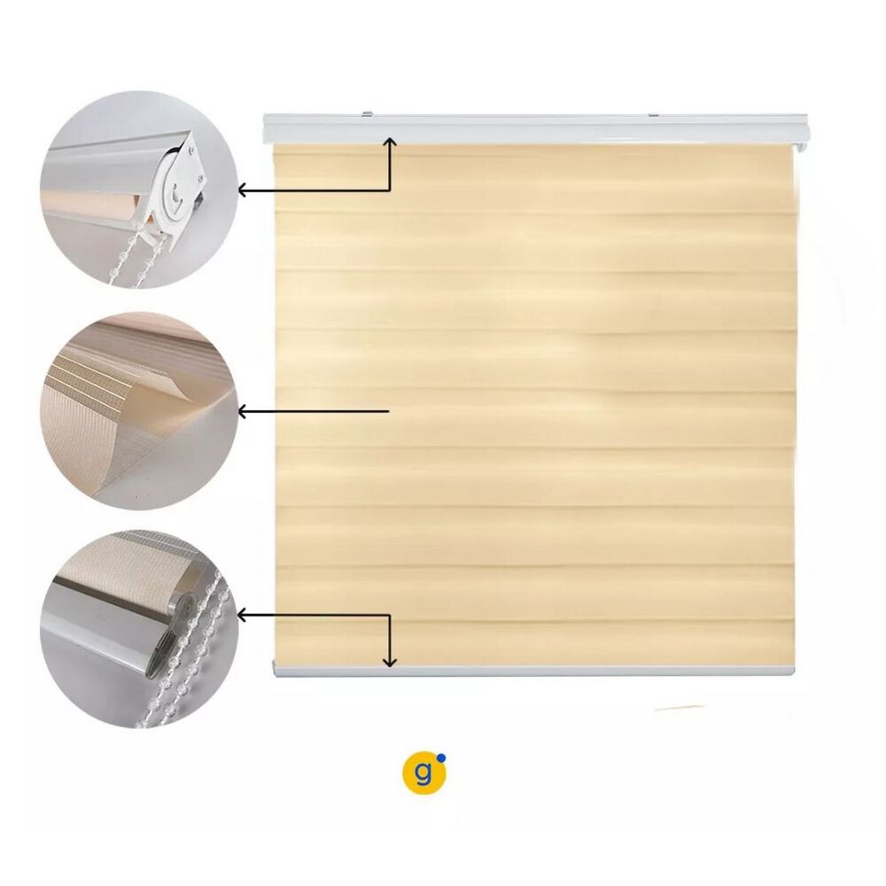 Cortina Roller Dúo Zebra Día Noche Beige 120 X 200 Cm image number 3.0