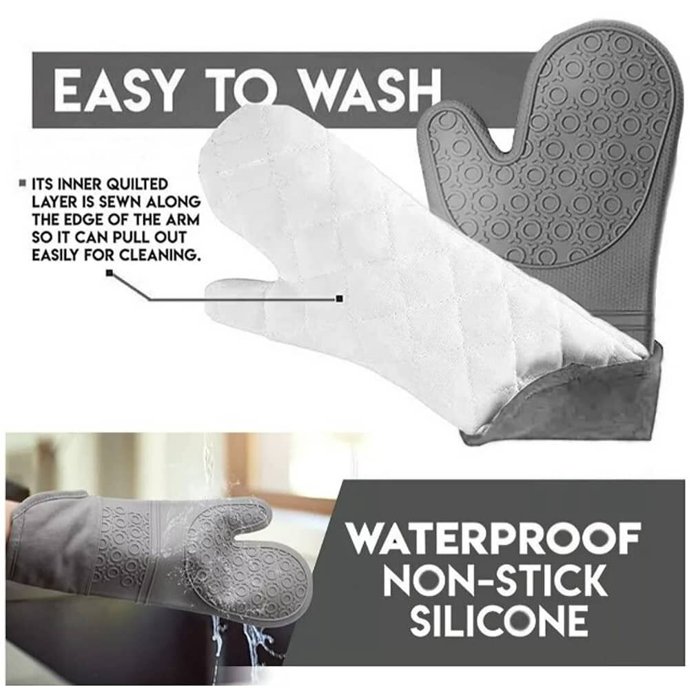 6 Piecas Guantes Mitones Alta Temperatura Para Panader&iacute;a Y Hornos image number 3.0