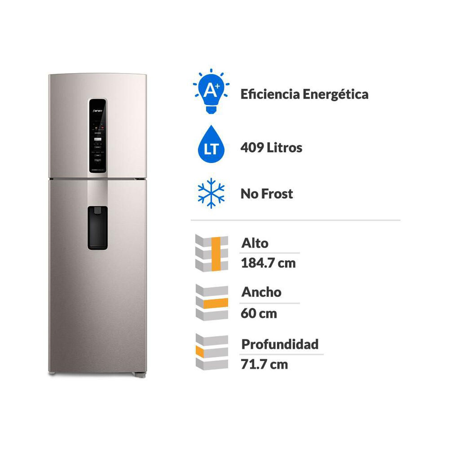 Refrigerador No Frost Fensa Iw45s 409 Lts image number 2.0