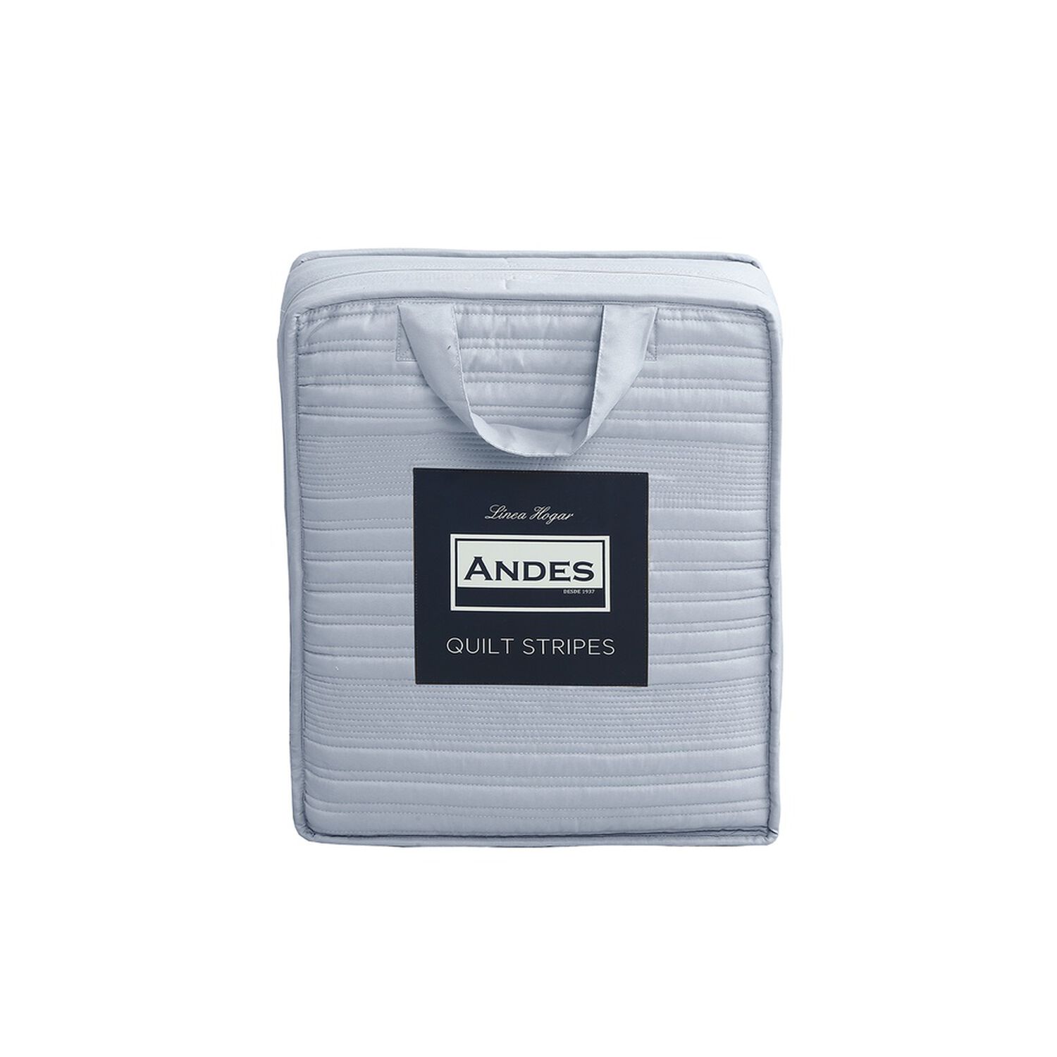 Quilt Andes Stripes Gris 2 Plazas image number 1.0
