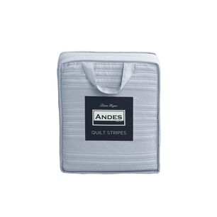 Quilt Andes Stripes Gris 2 Plazas
