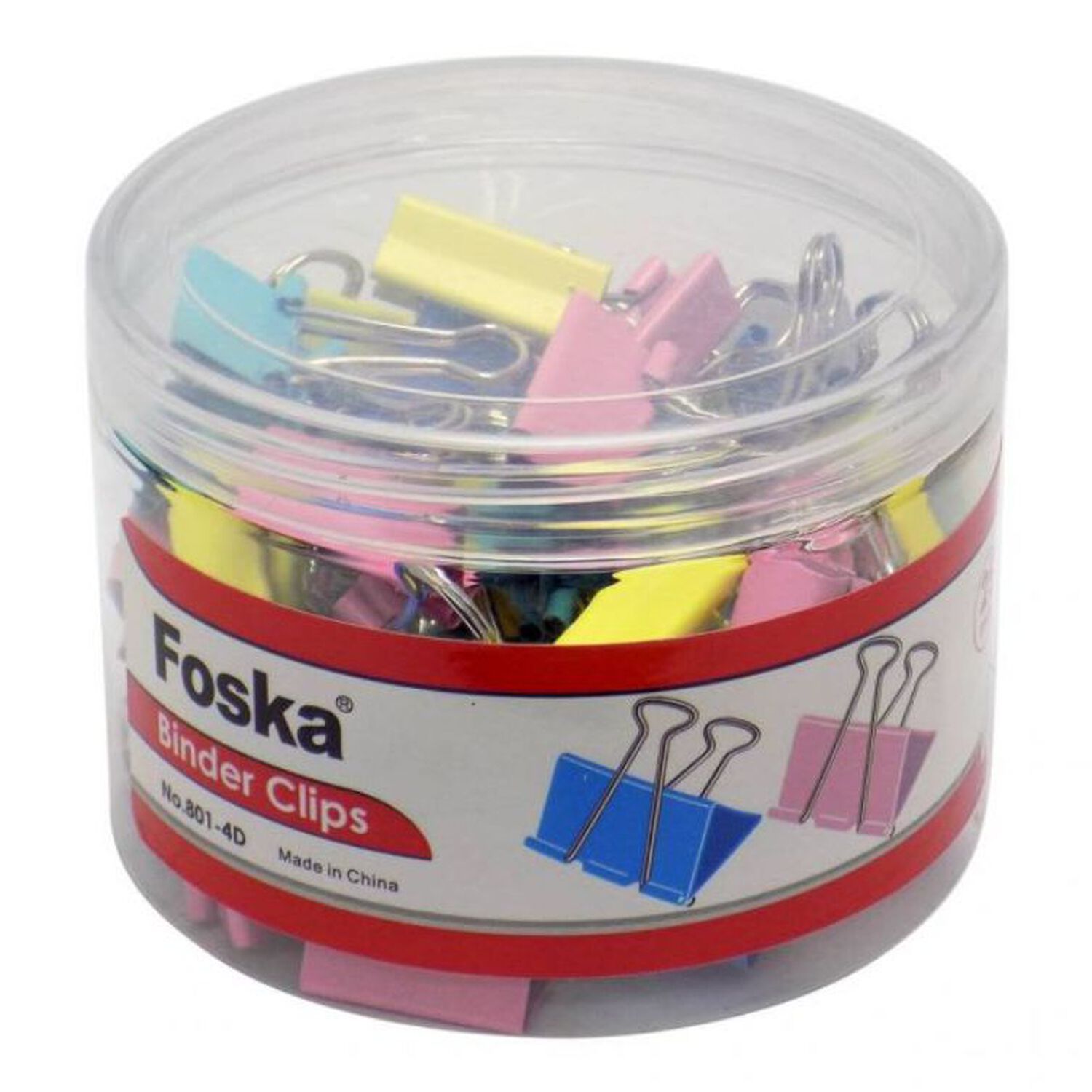 Clips De Carpeta Colores 25 Mm 801-4d Foska image number 0.0