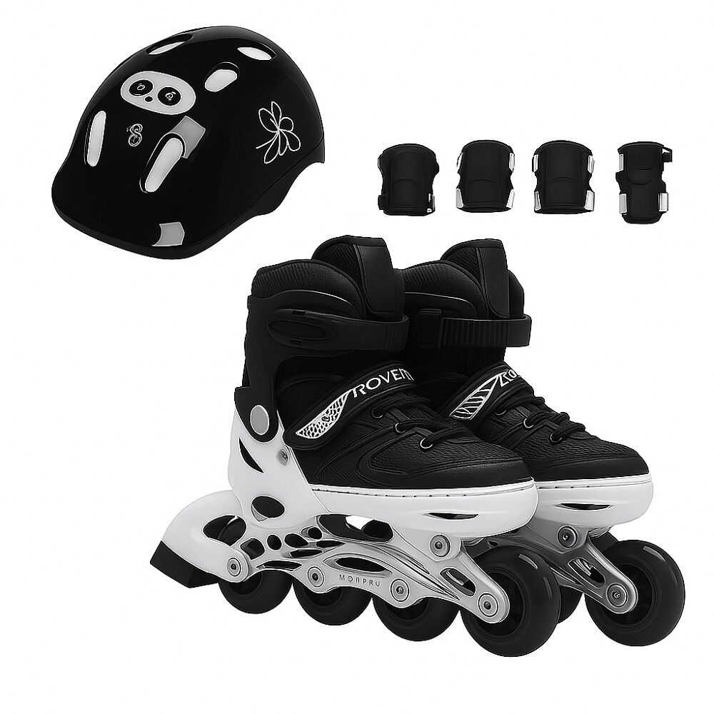 Patines Lineales Ajustables Con Luz+kit De Protecci&oacute;n Ni&ntilde;os image number 0.0