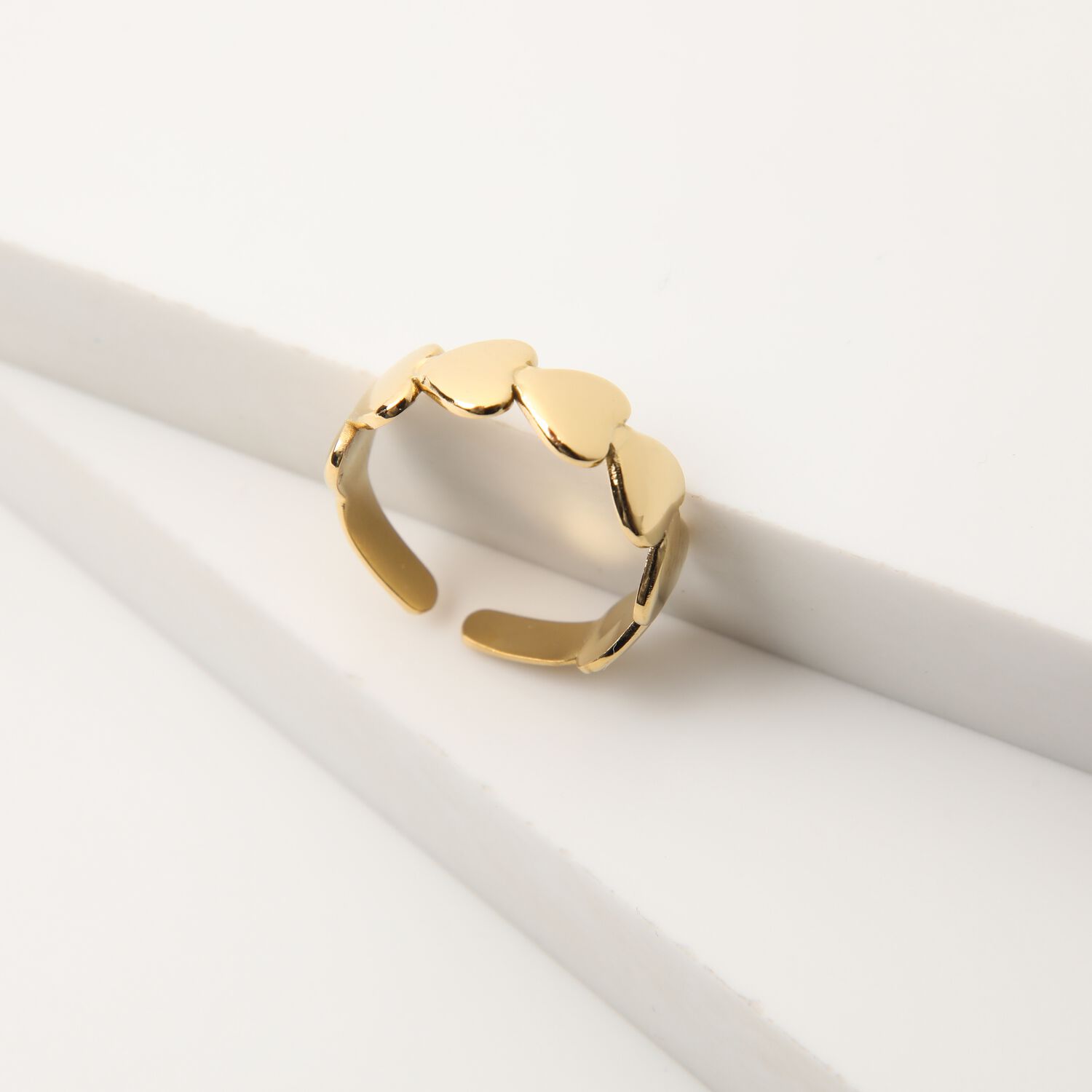 Anillo 19v69 Dorado Mujer Str468 image number 1.0