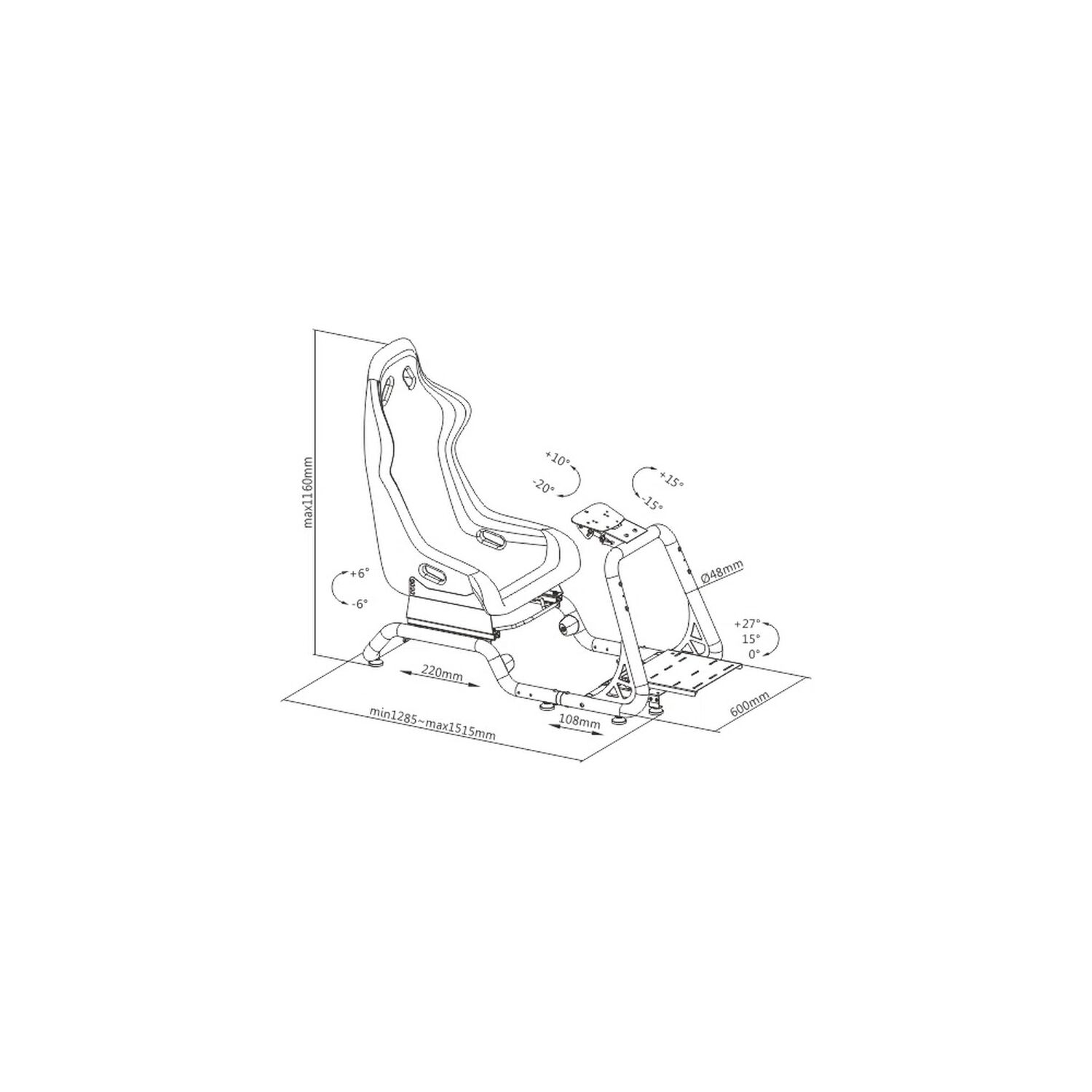 Asiento Cockpit Playseat De Carrera Gamer Pro Macrotel image number 7.0