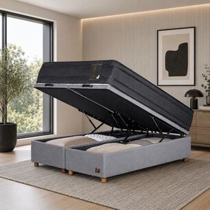 Cama Ba&uacute;l Mons Sauvage / King / Base Dividida