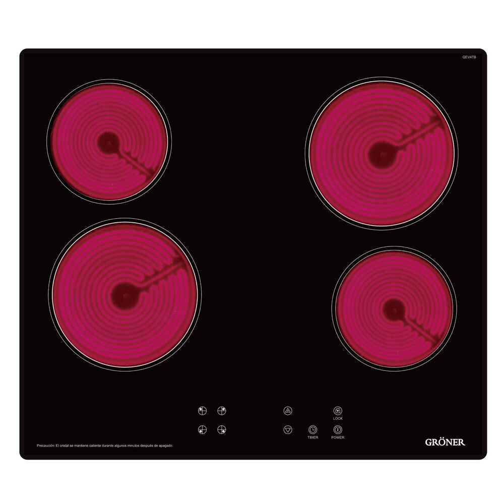 Encimera Vitrocer&aacute;mica Groner Touch Black 4q image number 3.0