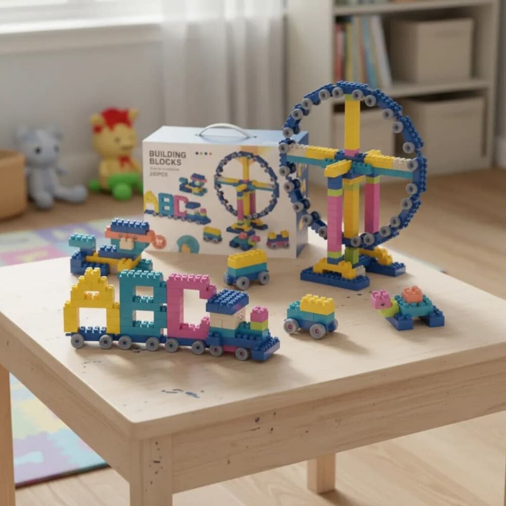 Bloques De Construcción Didácticos 268 Piezas Azul image number 6.0