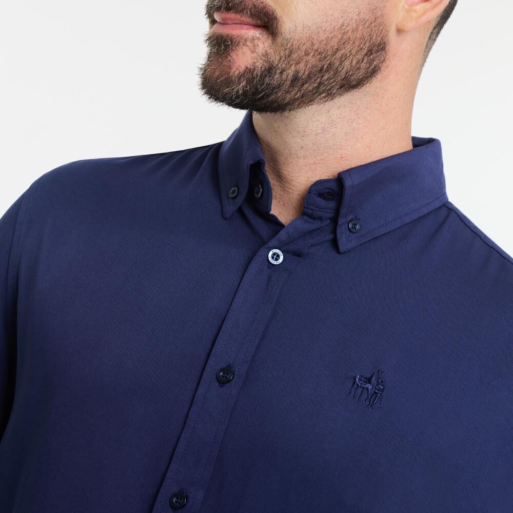 Camisa Lisa Regular Manga Corta Hombre The King's Polo Club image number 4.0