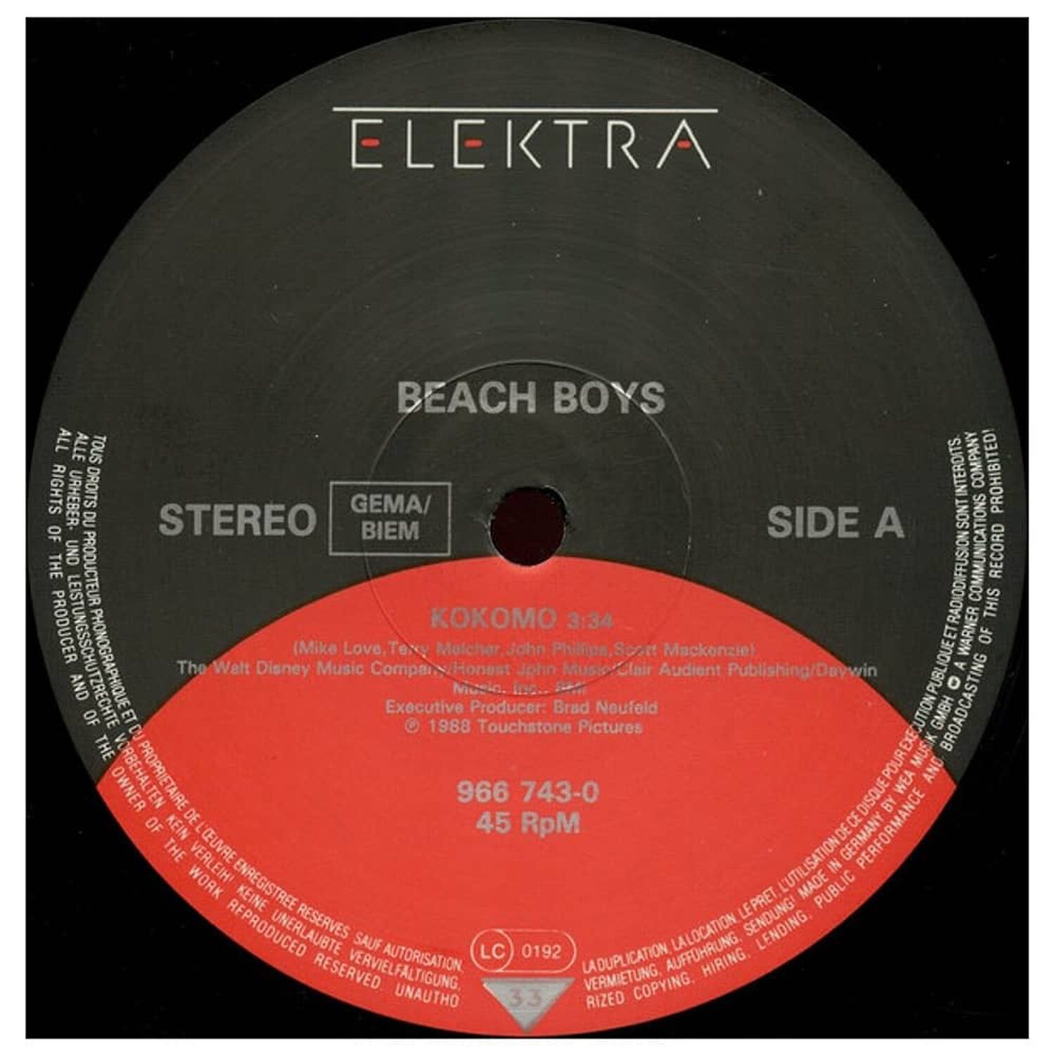 Beach Boys - Kokomo | 12" Maxi Single Usado image number 2.0
