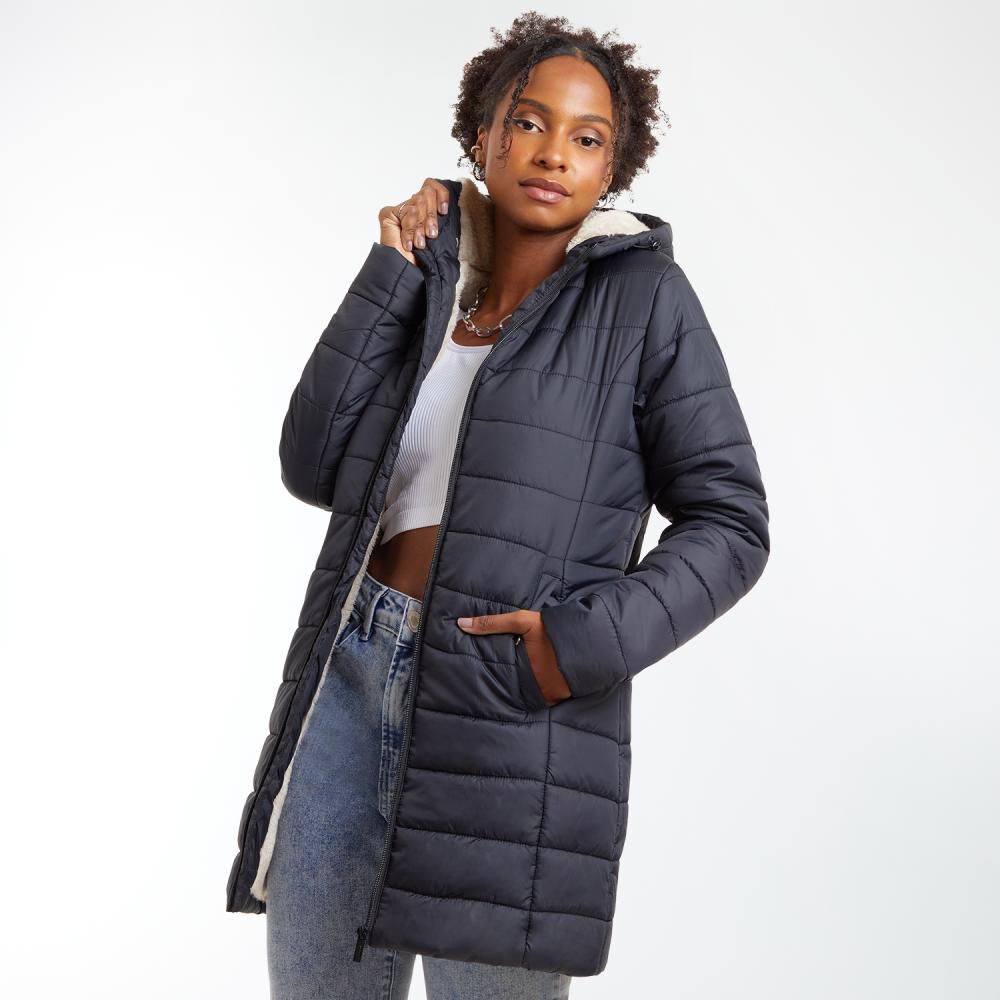 Parka Larga Interior Pelos Cuello Alto Con Capucha Mujer Rolly Go image number 2.0