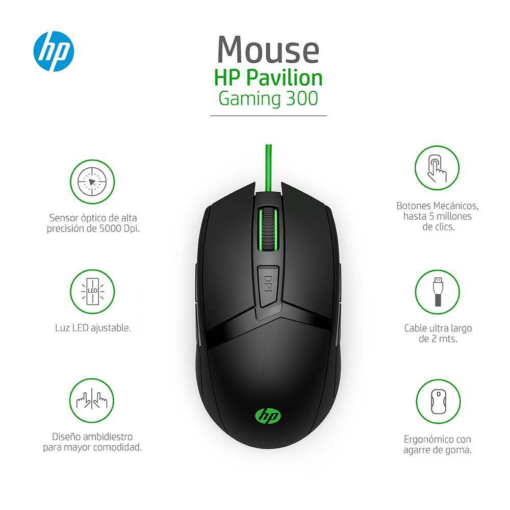 Mouse Gamer HP Pavilion Gaming 300 image number 6.0