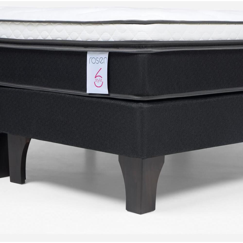 Cama Europea Rosen New Style 6 / 2 Plazas / Base Dividida + Set De Maderas image number 5.0