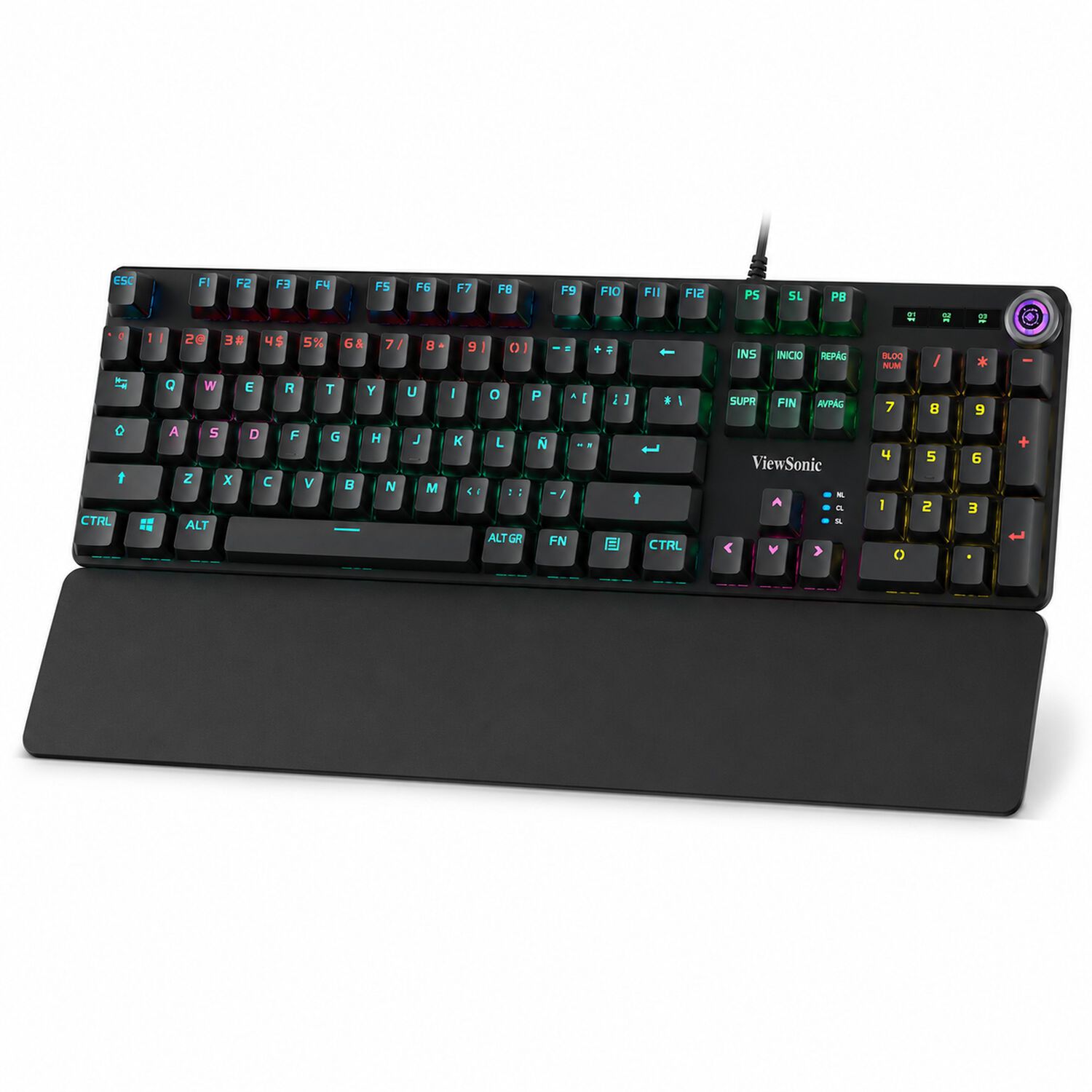 Teclado Mec&aacute;nico Rgb Con Apoya Mu&ntilde;ecas Gamer Ku535 Viewsonic image number 0.0
