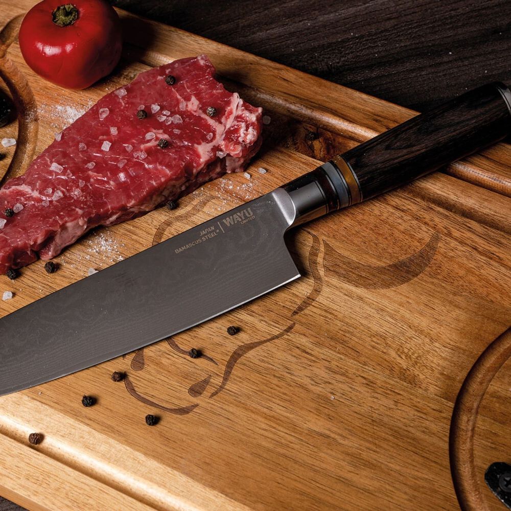 Cuchillo Damascus Brown Pakka Wayu Limited image number 3.0