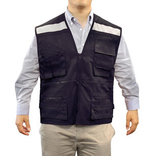 Chaleco Ge&oacute;logo Poplin Con Cinta Azul