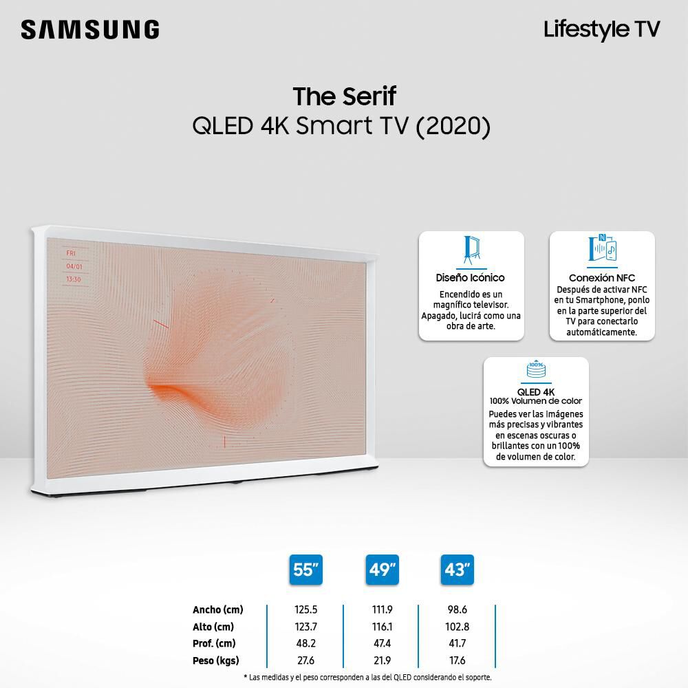 QLed Samsung The Serif / 43 " / Ultra Hd / 4k / Smart Tv image number 2.0