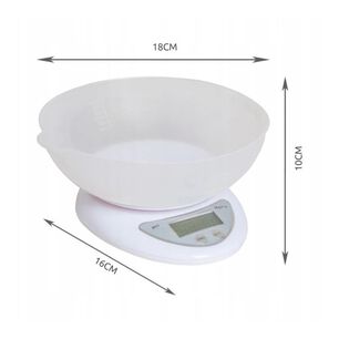 Balanza B&aacute;scula De Cocina Electr&oacute;nica Con Taz&oacute;n5 Kg