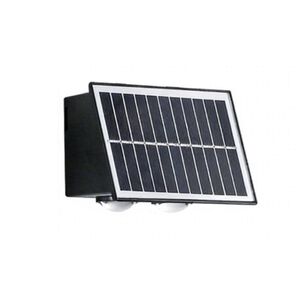 Foco Solar Led Aplique De Pared Exterior Con Sensor De Luz Impermeable Negro