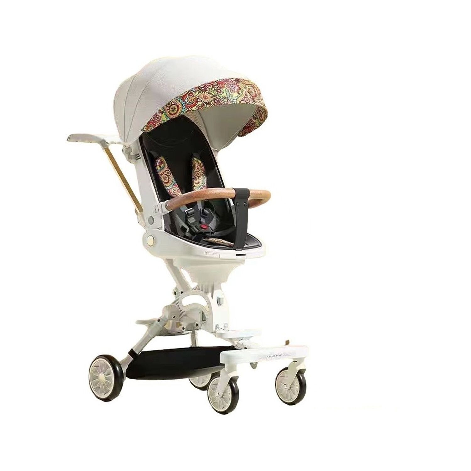 Coche De Paseo 360&deg; 3 En 1 Reclinable Lubabycas Blanco image number 7.0
