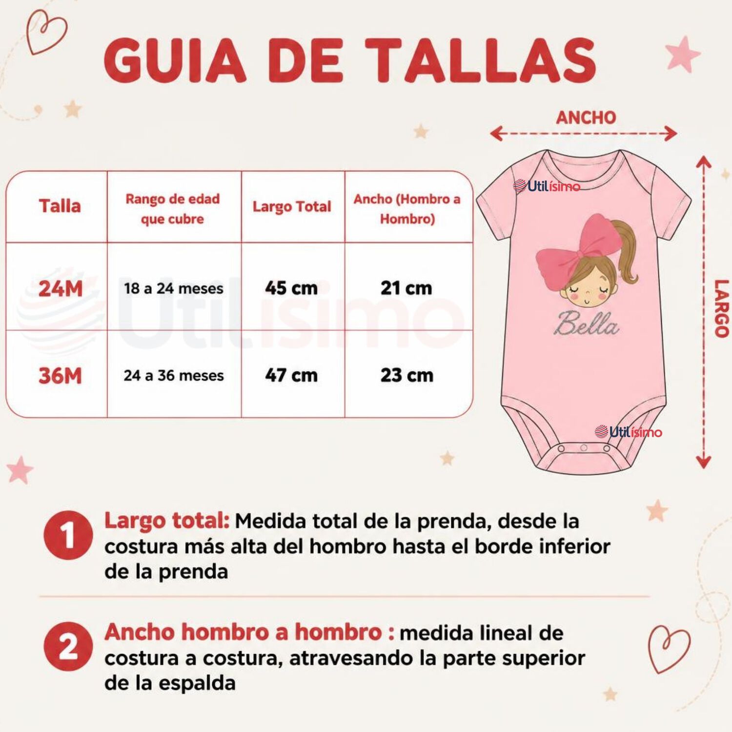 Pack 5 Bodys Manga Corta 100% Algod&oacute;n Tedmimak Ni&ntilde;a Lovely Bella image number 2.0