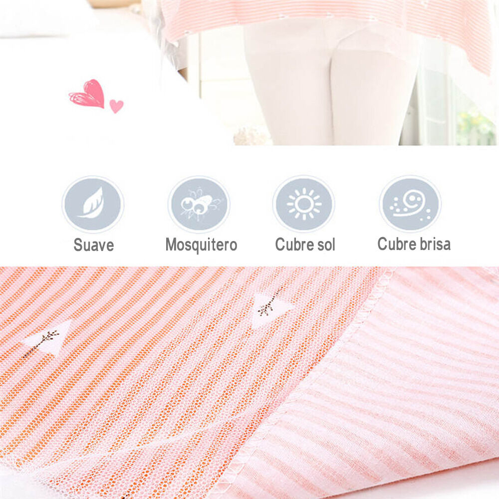 Manta Lactancia Bebe Pa&ntilde;uelo Toalla Con Mosquitera Multiusos image number 2.0