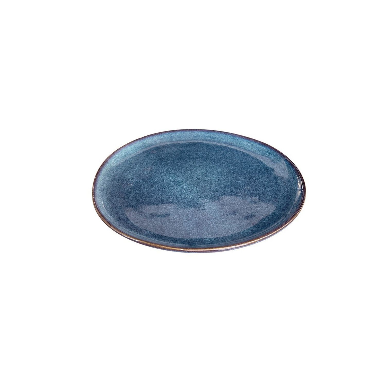 Set 6 Platos Redondo Ceramica Azul 21 Cm Linea Efes image number 6.0