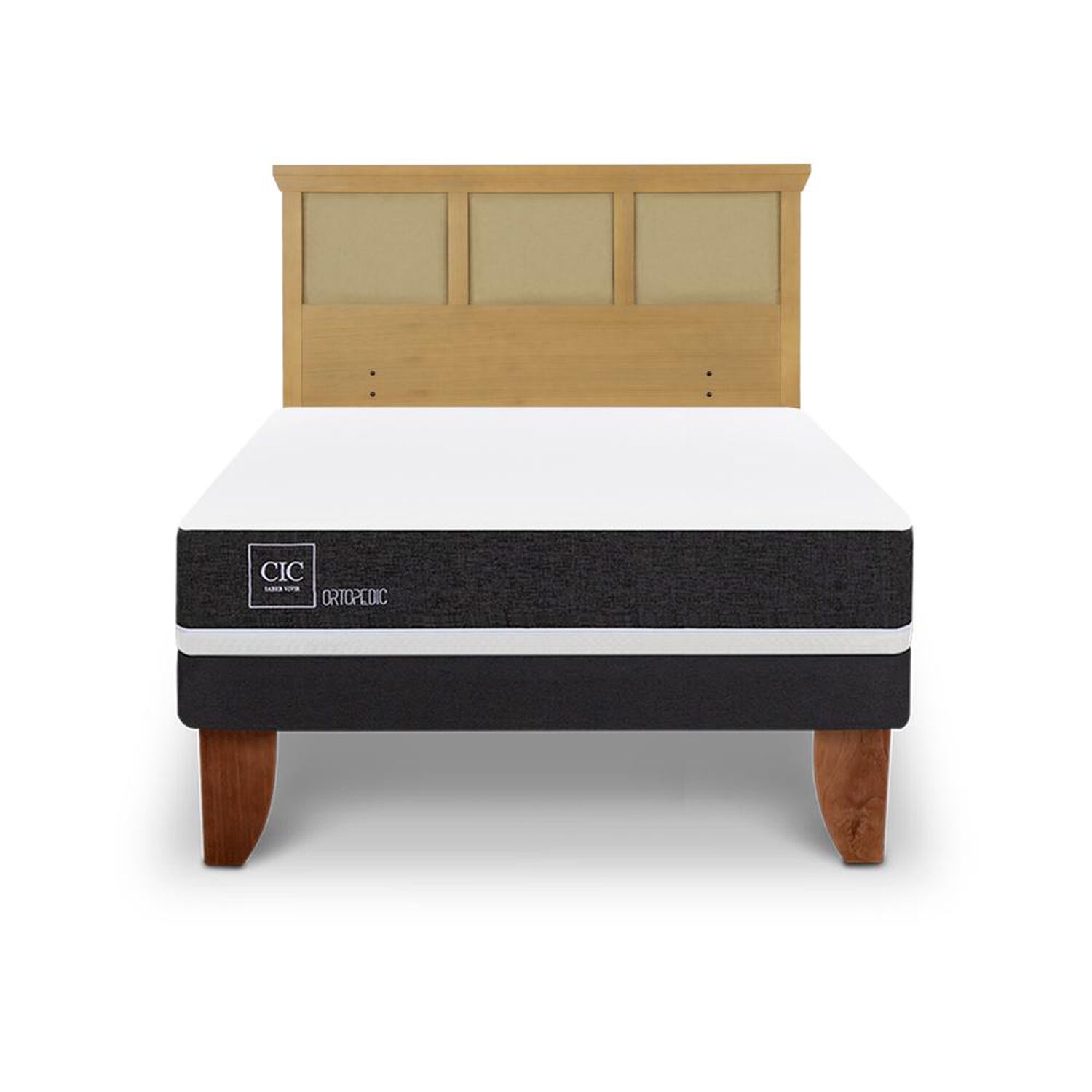 Cama Europea Cic Ortopedic / 2 Plazas / Base Normal + Respaldo image number 0.0