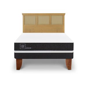 Cama Europea Cic Ortopedic / 2 Plazas / Base Normal + Respaldo