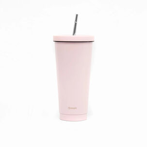 Vaso Térmico Tumbler 750ml Tapa Y Bombilla Rosado Simplit