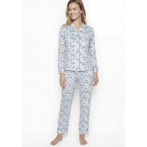 Pijama De Mujer Algod&oacute;n 60.1610m-azu