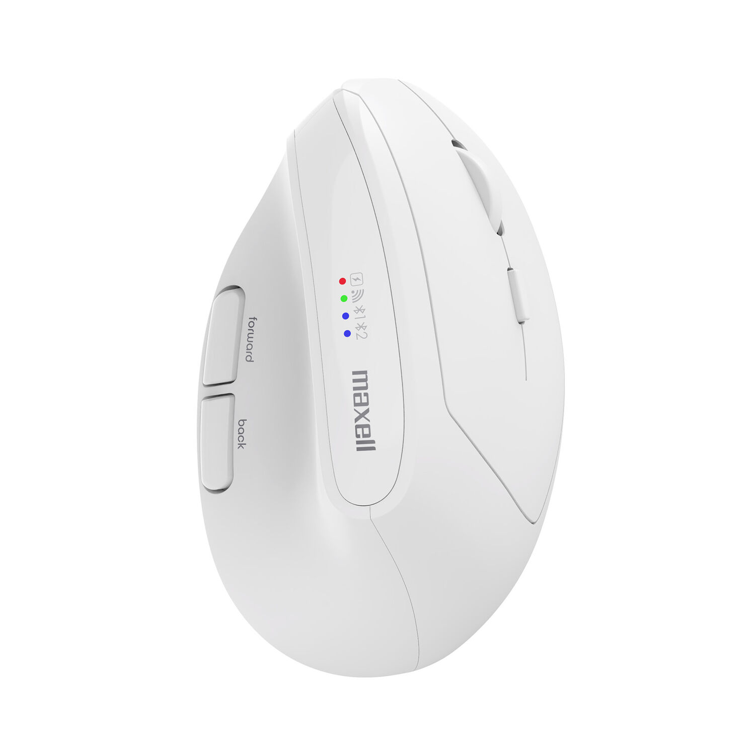 Mouse Vertical Bluetooth Ergon&oacute;mico Maxell 2400 Dpi Inal&aacute;mbrico Blanco image number 1.0