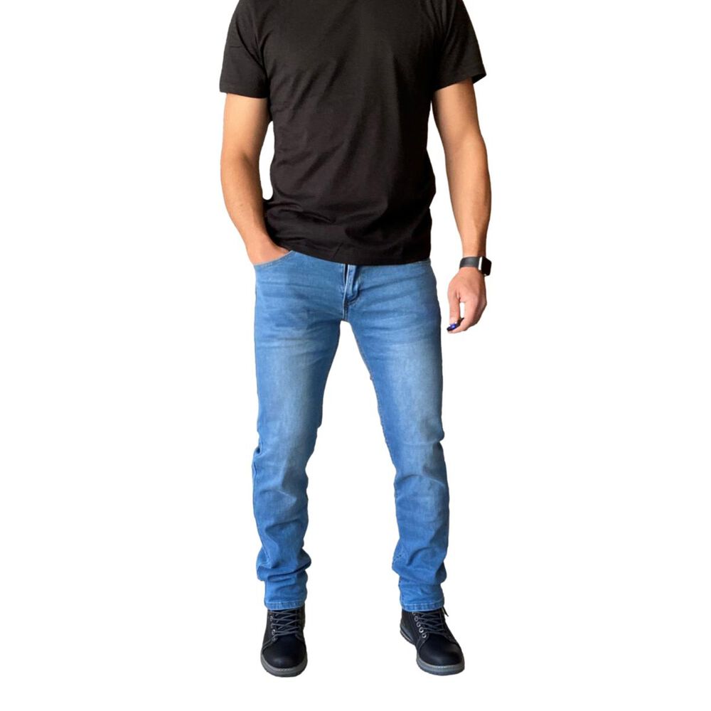 Pantalón Jeans Straight Fit Azul Claro image number 1.0