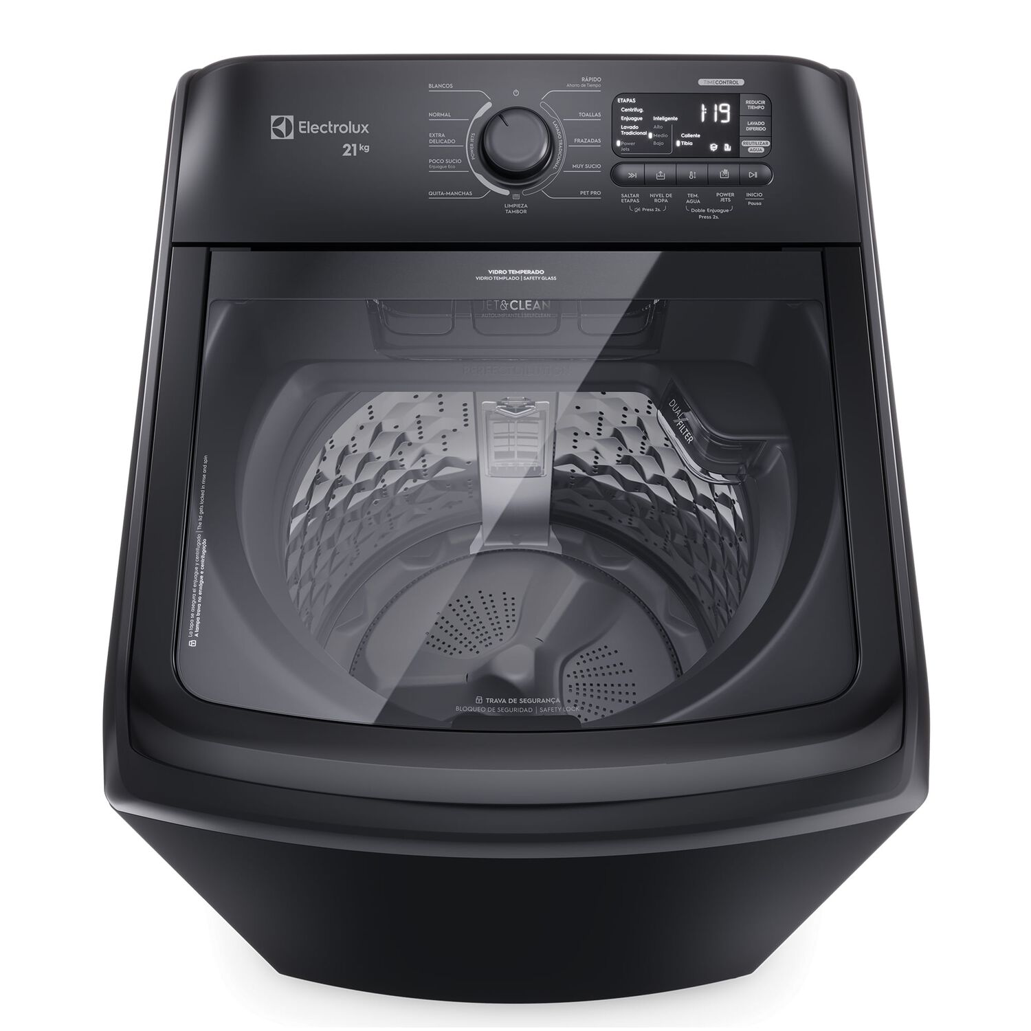 Lavadora Autom&aacute;tica 21kg Carga Superior Expert Leb21 Negra image number 3.0