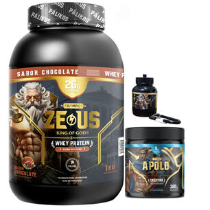 Proteina Zeus 100% Whey(sabor Chocolate)+creatina Apolo 300g + Minibottle