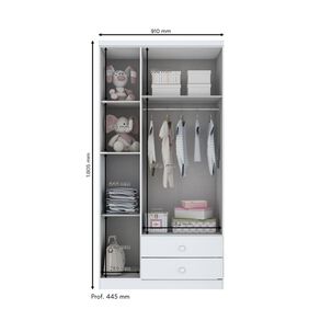 Closet Home Mobili Galicia  / 3 Puertas    / 2 Cajones