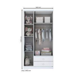 Closet Home Mobili Galicia  / 3 Puertas    / 2 Cajones