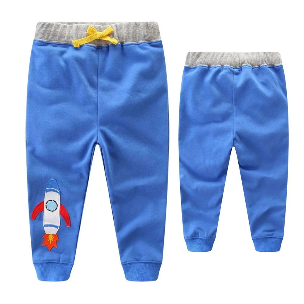 Pantal&oacute;n Buzo Ni&ntilde;o 100% Algod&oacute;n Jump Kids Azul Cohete image number 0.0