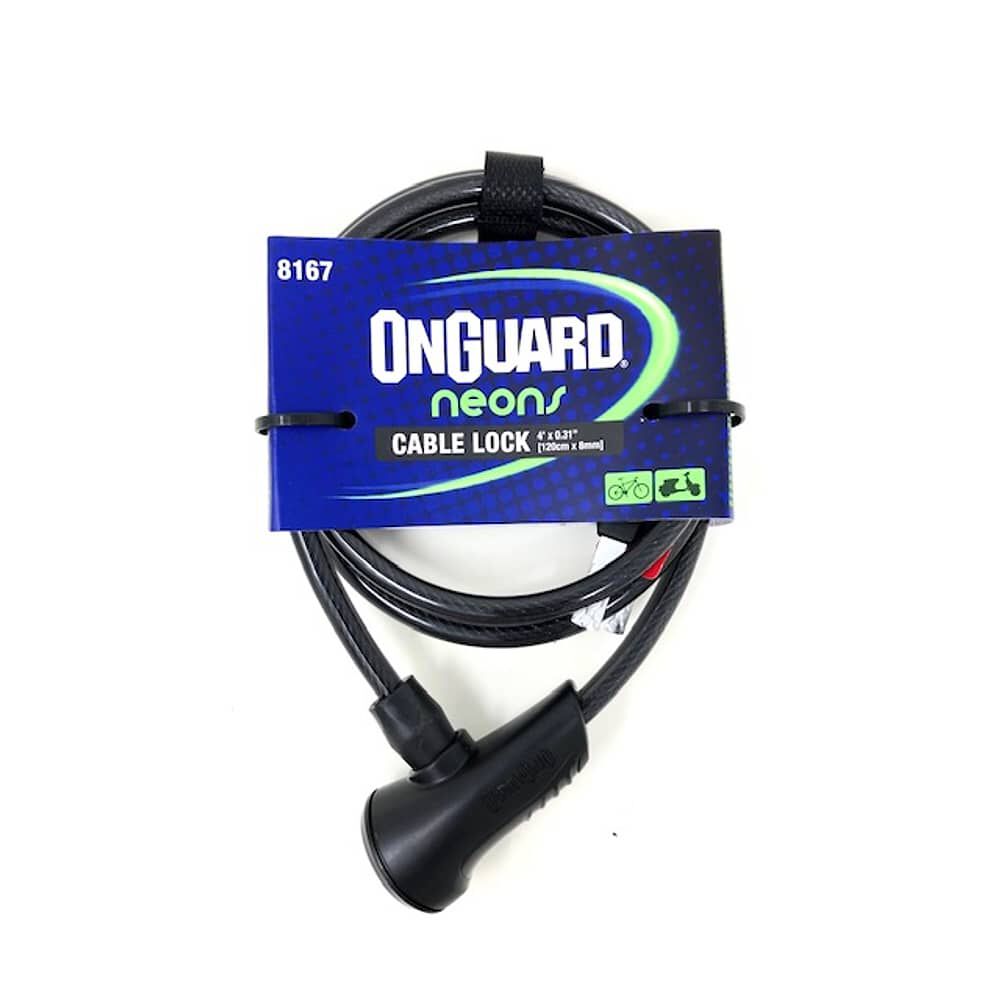 Candado On Guard C/llave 120 X 8mm Negro image number 0.0