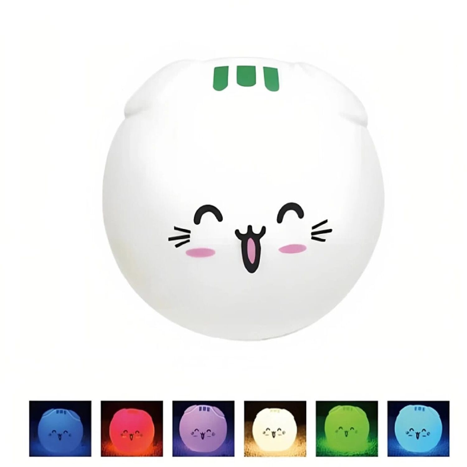 L&aacute;mpara Nocturna Led T&aacute;ctil De Silicona Gatito Recargable image number 0.0