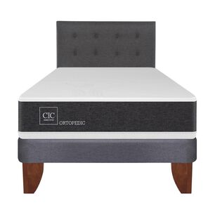 Cama Europea Cic Ortopedic / 1.5 Plazas / Base Normal + Respaldo